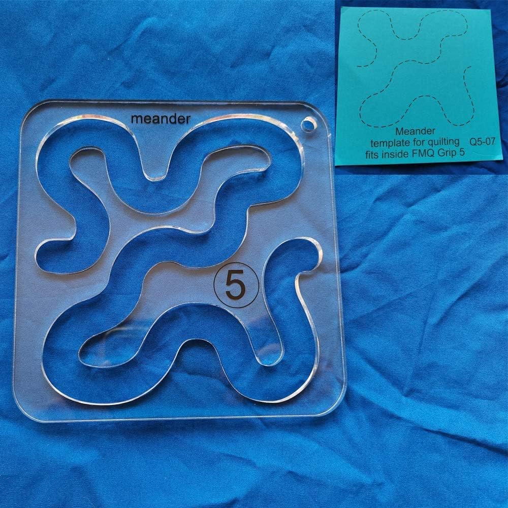Meander Template for Quilting fits Inside FMQ Grip 5