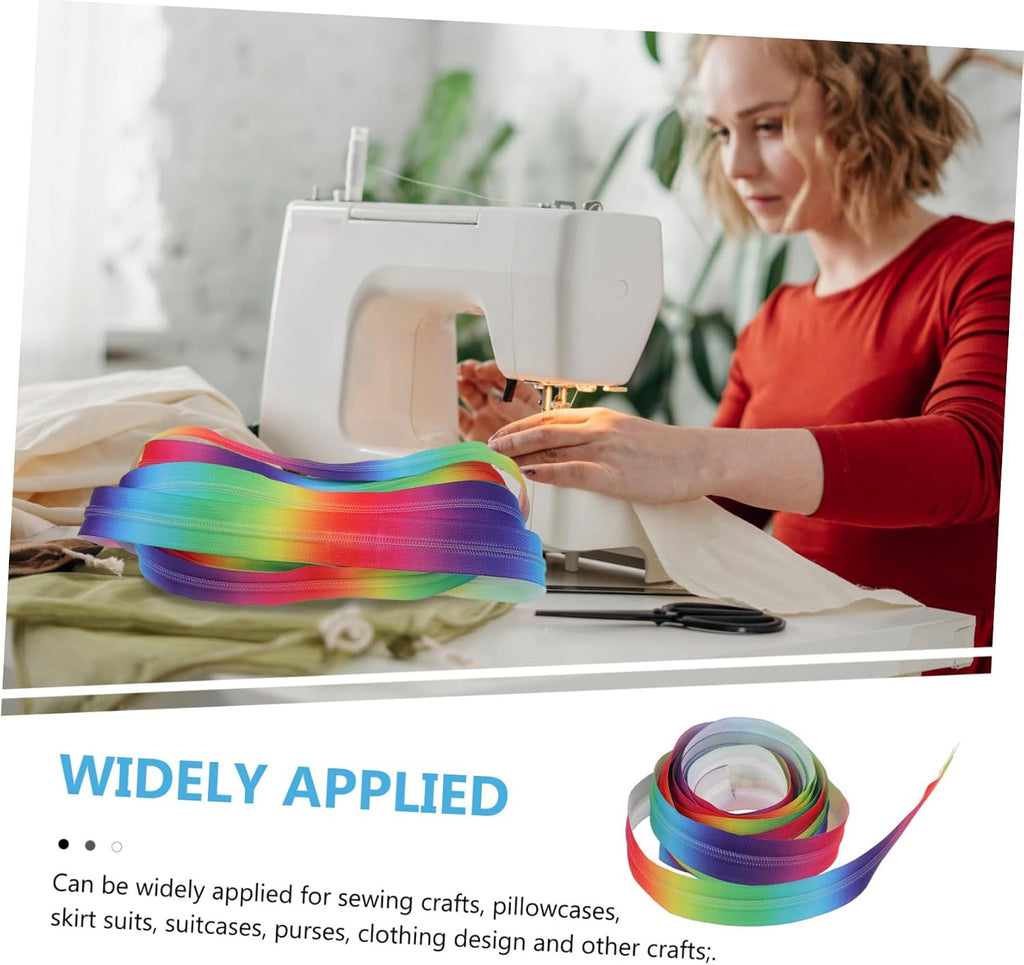 Rainbow Nylon Coil Zipper Yard for Hoodies and Duffle Bags