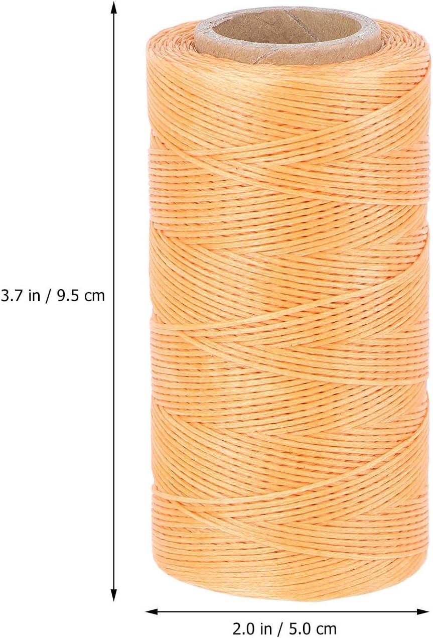 Leather Sewing Wax Thread for Hand Stitching, 150D 0.8mm