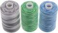 3pcs Yard Polyester Waxed Leather Sewing Thread Colorful Gradient