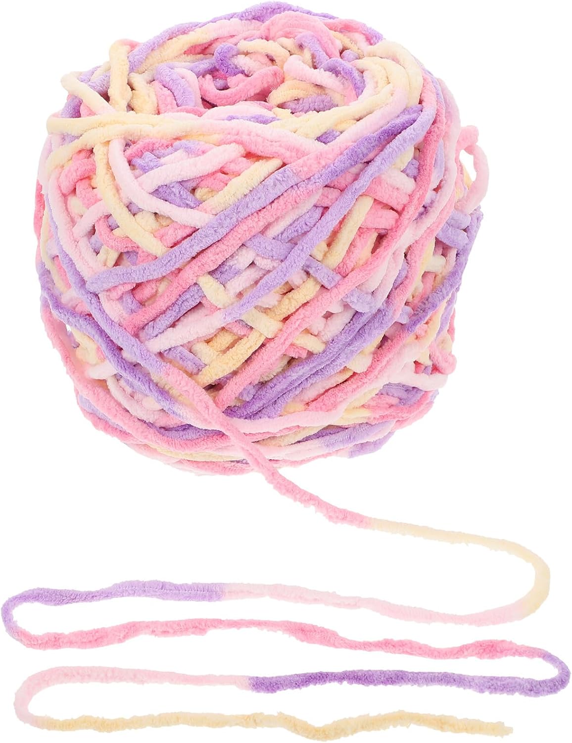 Convenient Crocheting Yarn Polyester Single Strand for DIY Sewing