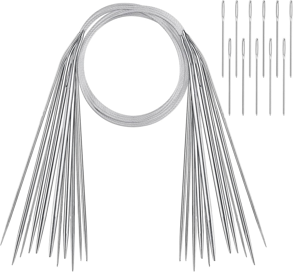 Circular Knitting Needles Set, Stainless Steel Round Knitting Needles