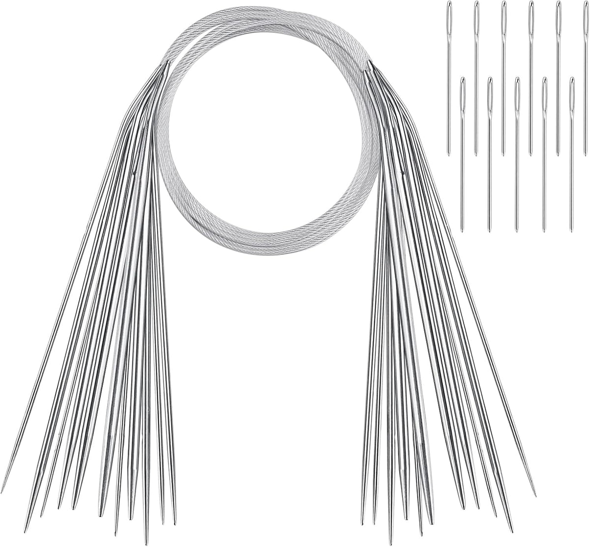 Circular Knitting Needles Set, Stainless Steel Round Knitting Needles