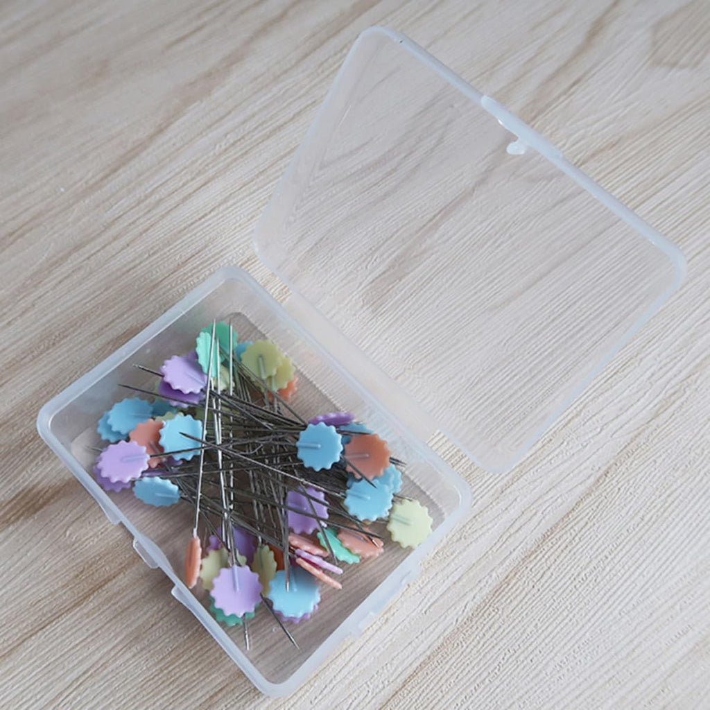 50pcs Flat Head Straight Pins for Craft Students Quilters