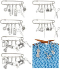 BENECREAT 6 Sets 3 Styles Tailor Tool Theme Stitch Marker Charms