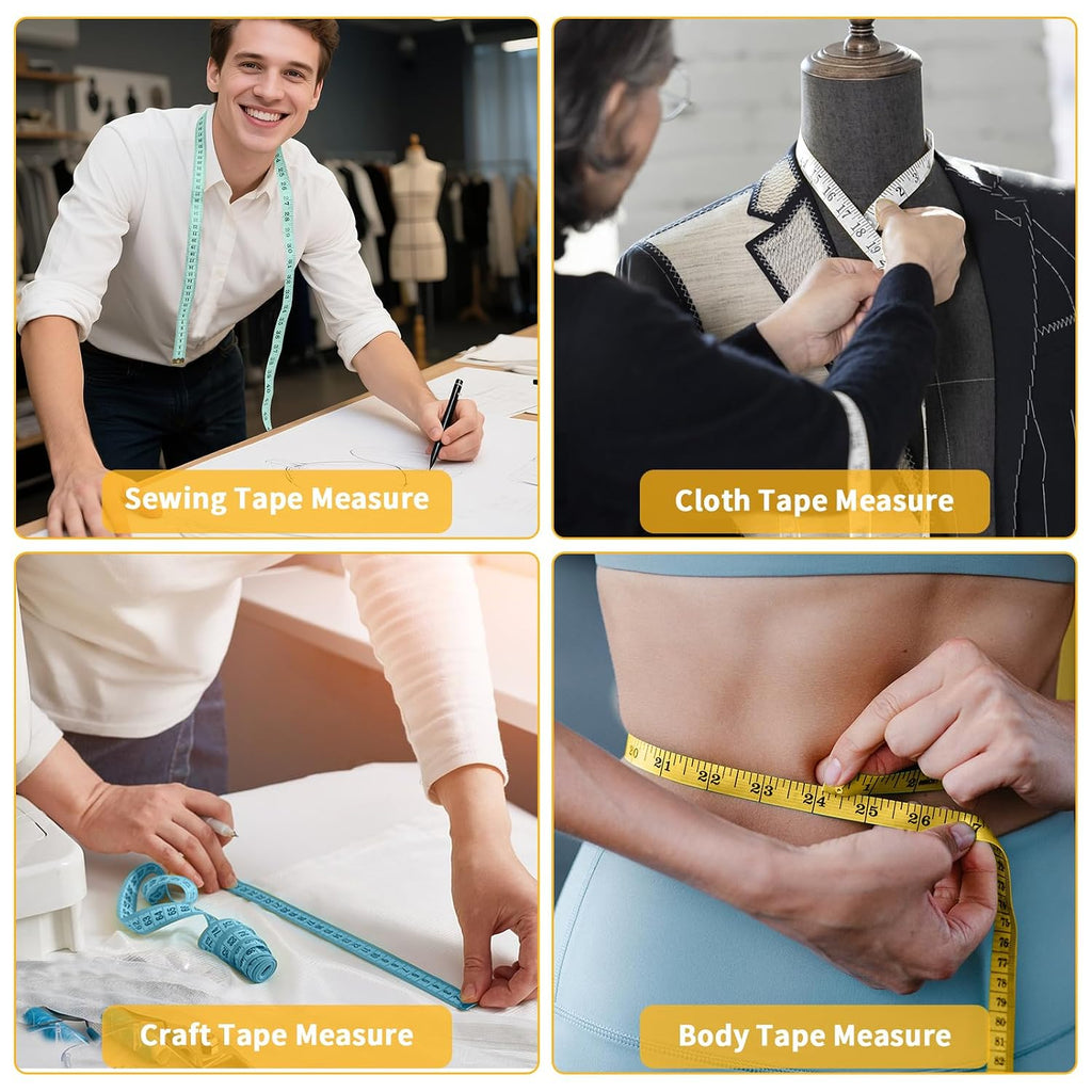 6 Packs Soft Measuring Tape for Body Measurements, Wider Dual Scale