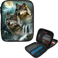 Cdkfxjy Empty Crochet Hook Case, Wolves and Moon