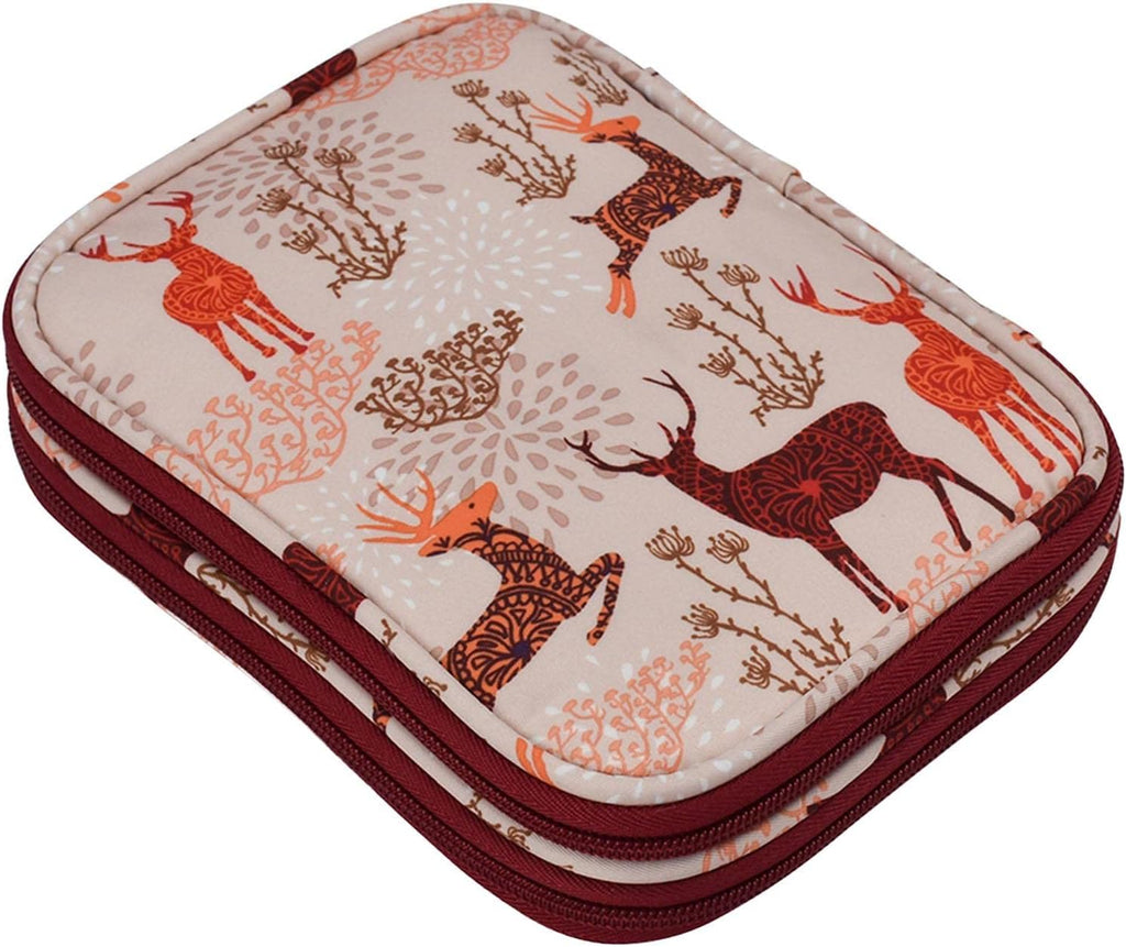 Crochet Hook Case Storage Bag with Tools Organizer Zipper Zipped Pouch