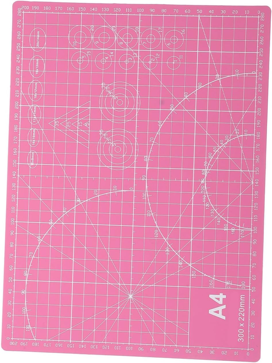 A4 Craft Cutting Mat for Engraving Projects, Pink PVC Board