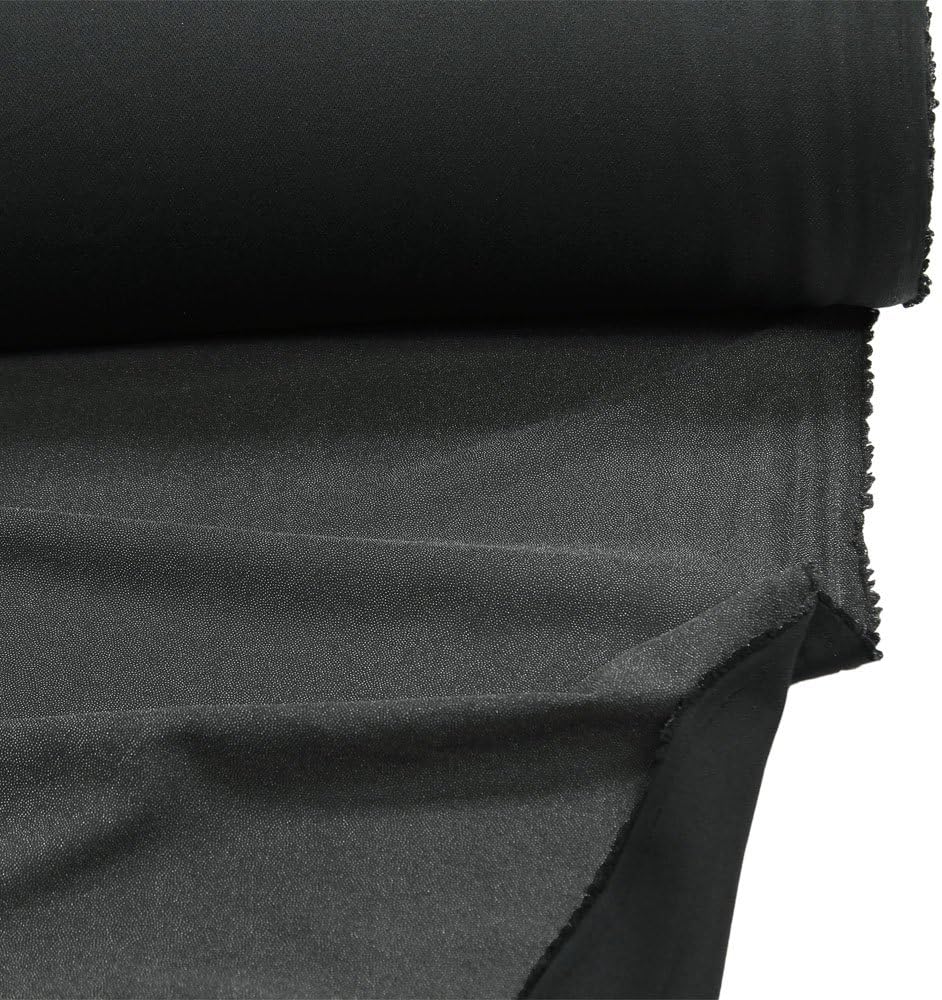 Woven Fusible Interlining Fabric, Black, By the Yard