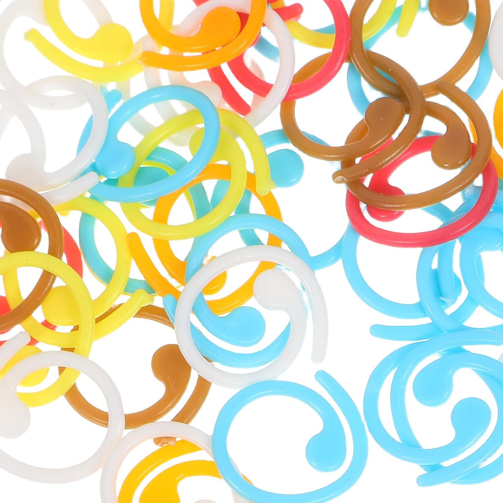 60pcs Spiral Stitch Markers for Knitting Winter Season Crochet