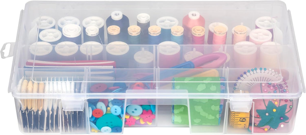 ArtBin Sew-Lutions Sewing Supply System with Thread Spool Tray, Clear