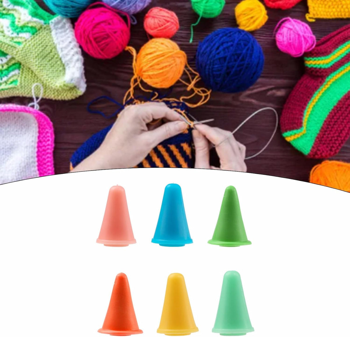 20Pcs Knitting Needle Point Protectors Knit Needle Tip Covers Knitting