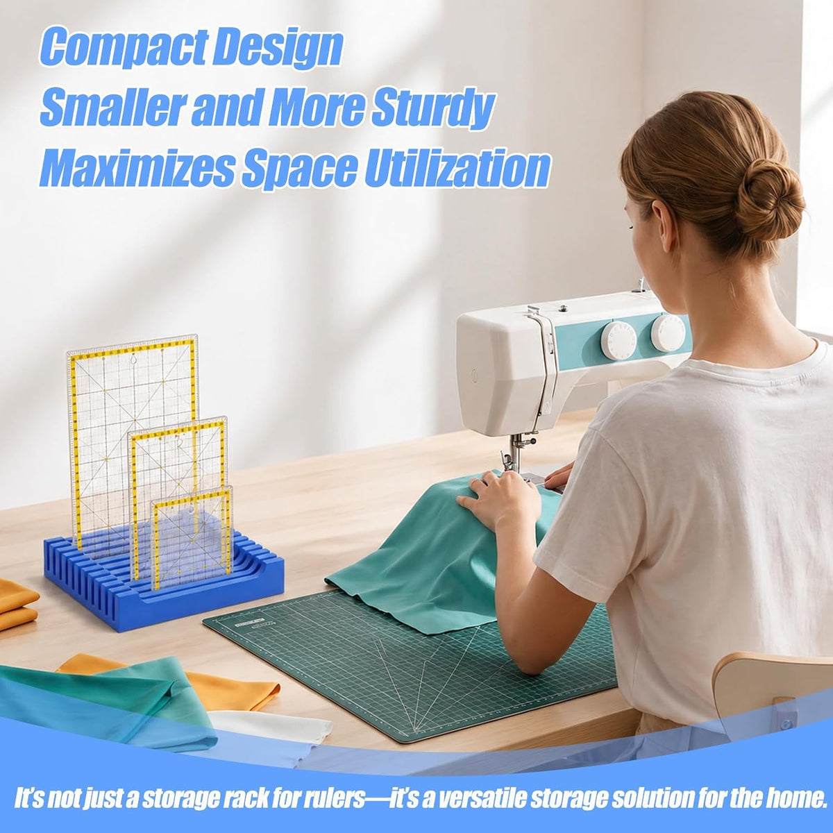 12 Slots Quilting Ruler Holder- Sewing Ruler Organization and Storage