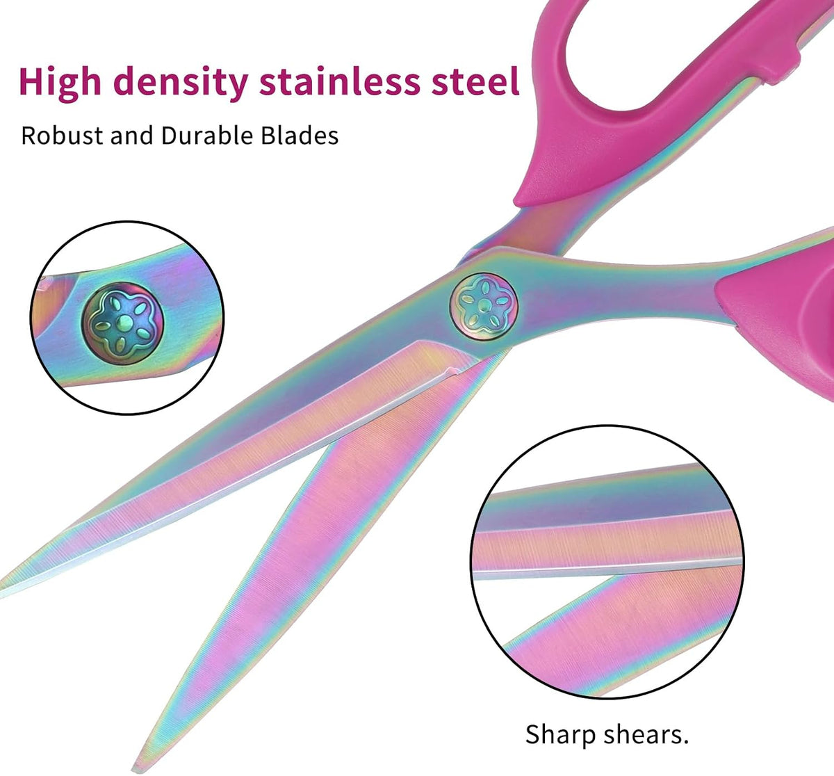 Left-Handed Fabric Scissors for Cutting Fabric, Garments, Textiles
