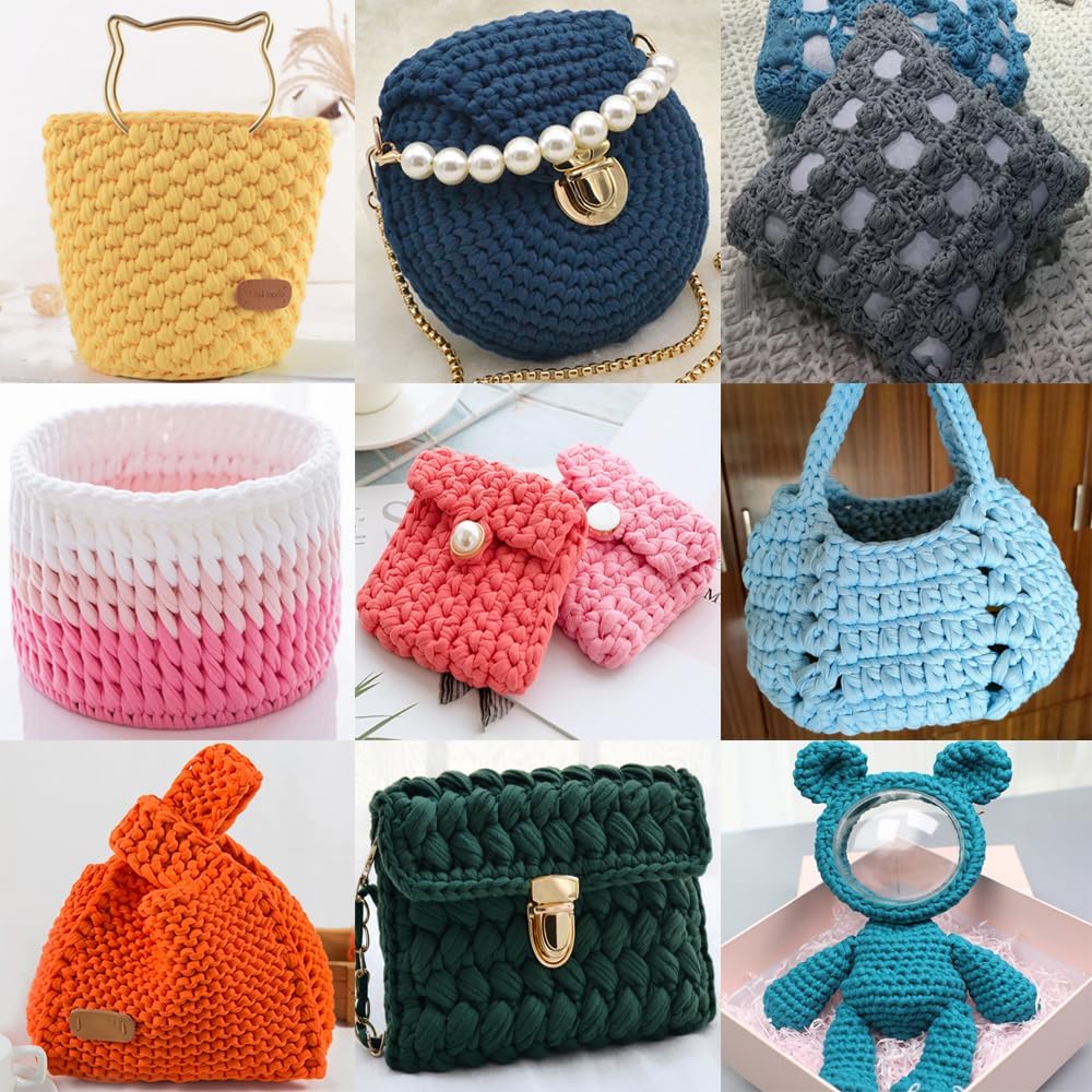 400 g/14.11 oz T Shirt Yarn for Crocheting Bags Basket Coaster