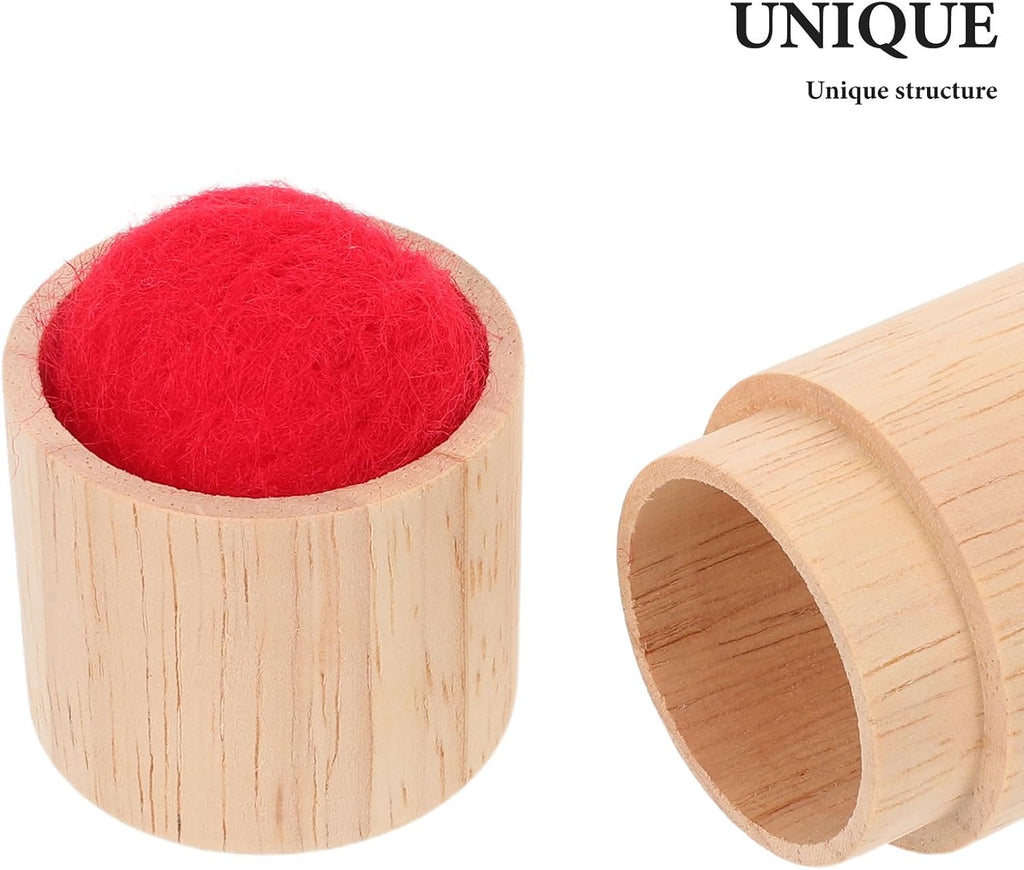 2pcs Portable Wooden Needle Case Holder for Embroidery Sewing