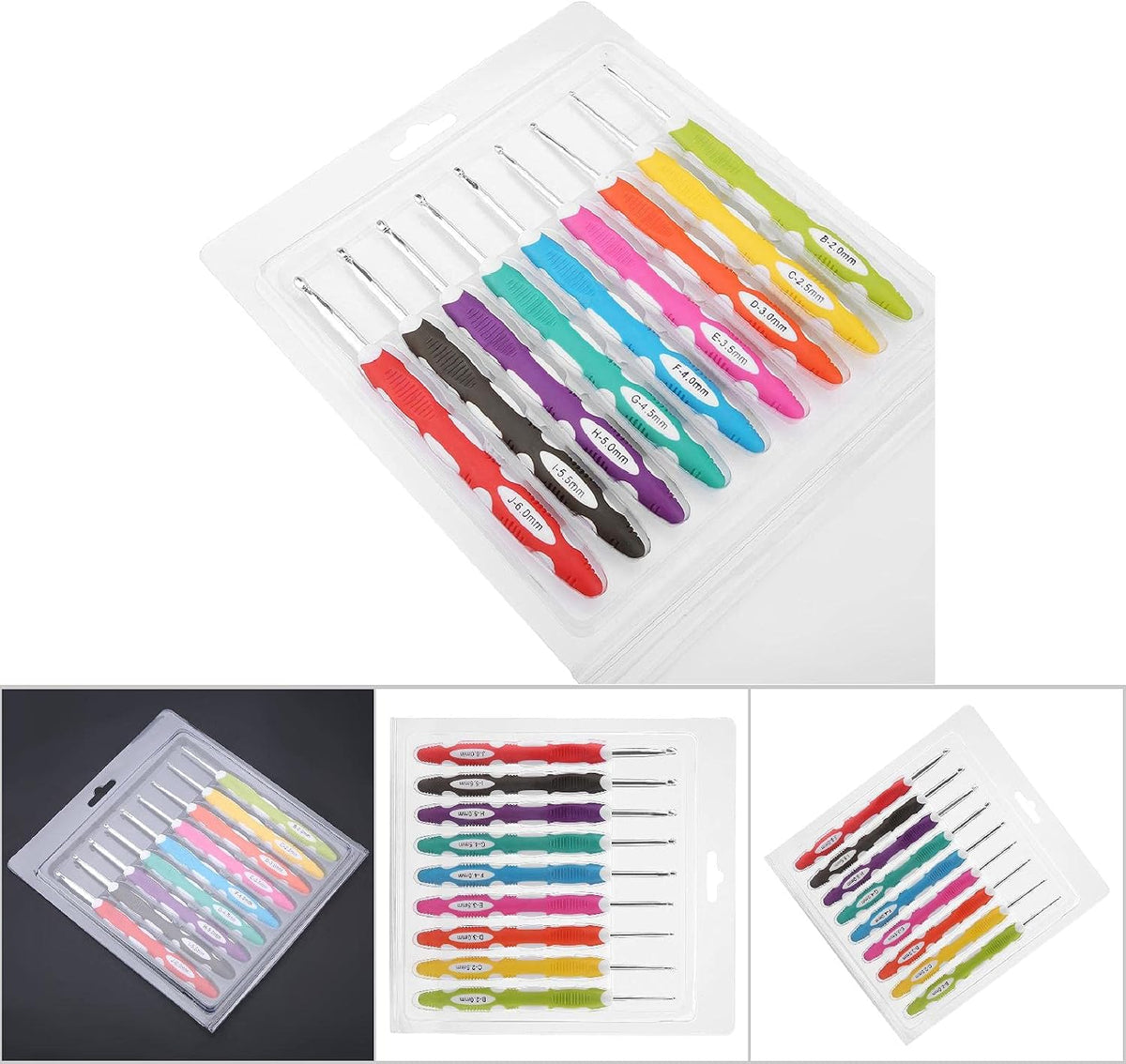 Crochet Hook Set,Ergonomic Crochet Hooks with Soft TPR Silicone