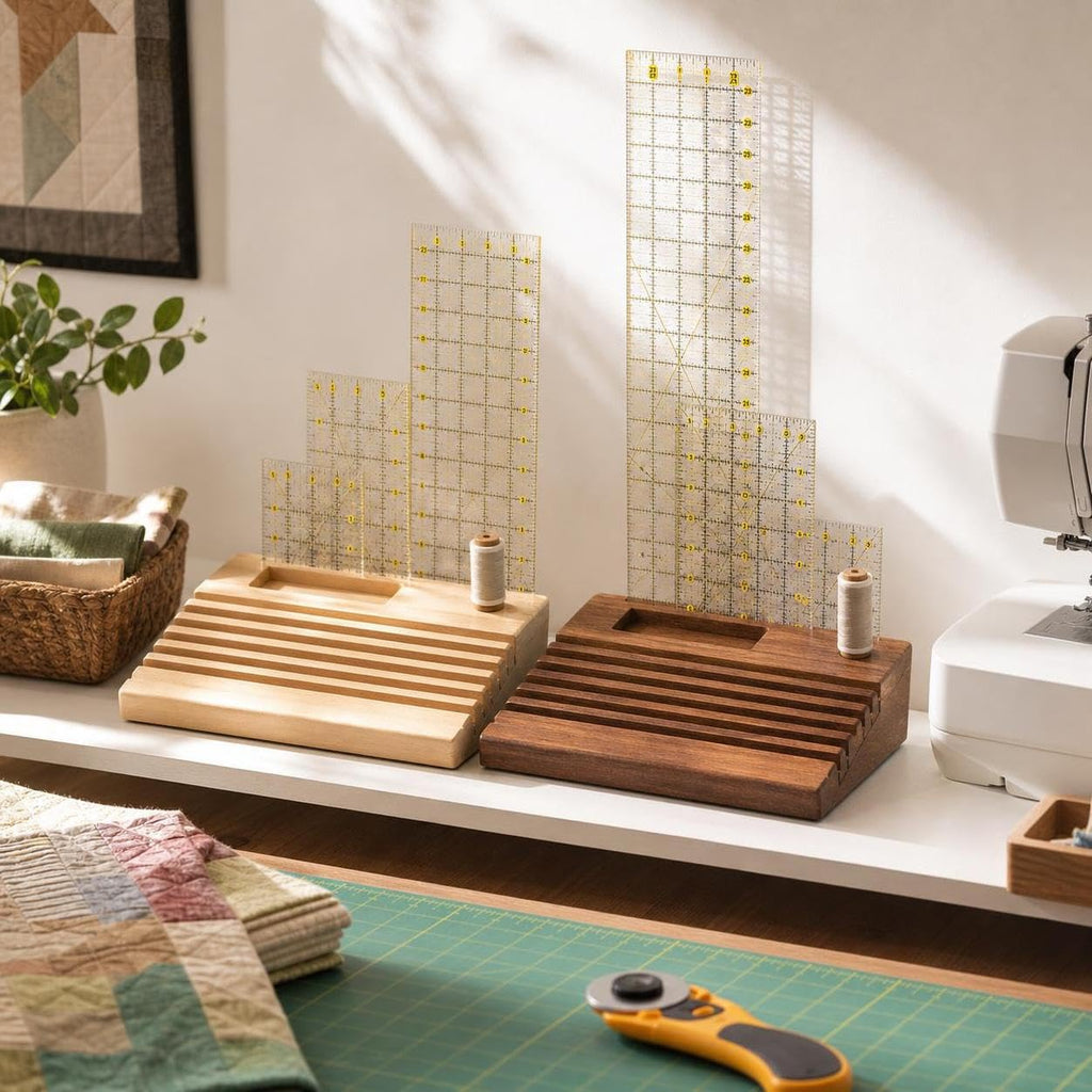 Quilting Ruler Holder Wood Modern Minimalist Sewing Organizer for