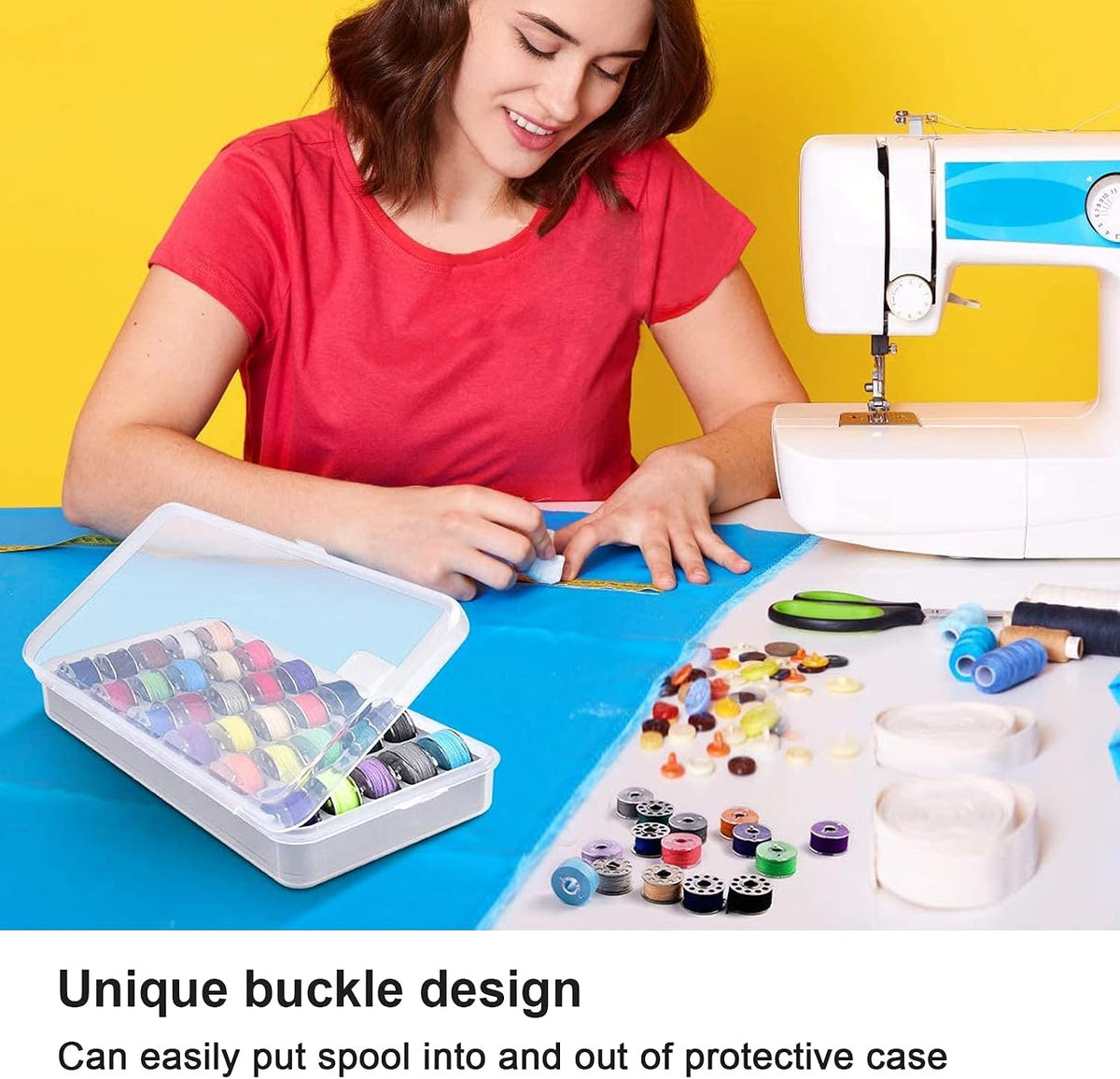 Plastic Empty Bobbin Storage Case, Sewing Thread and Bobbin Storage
