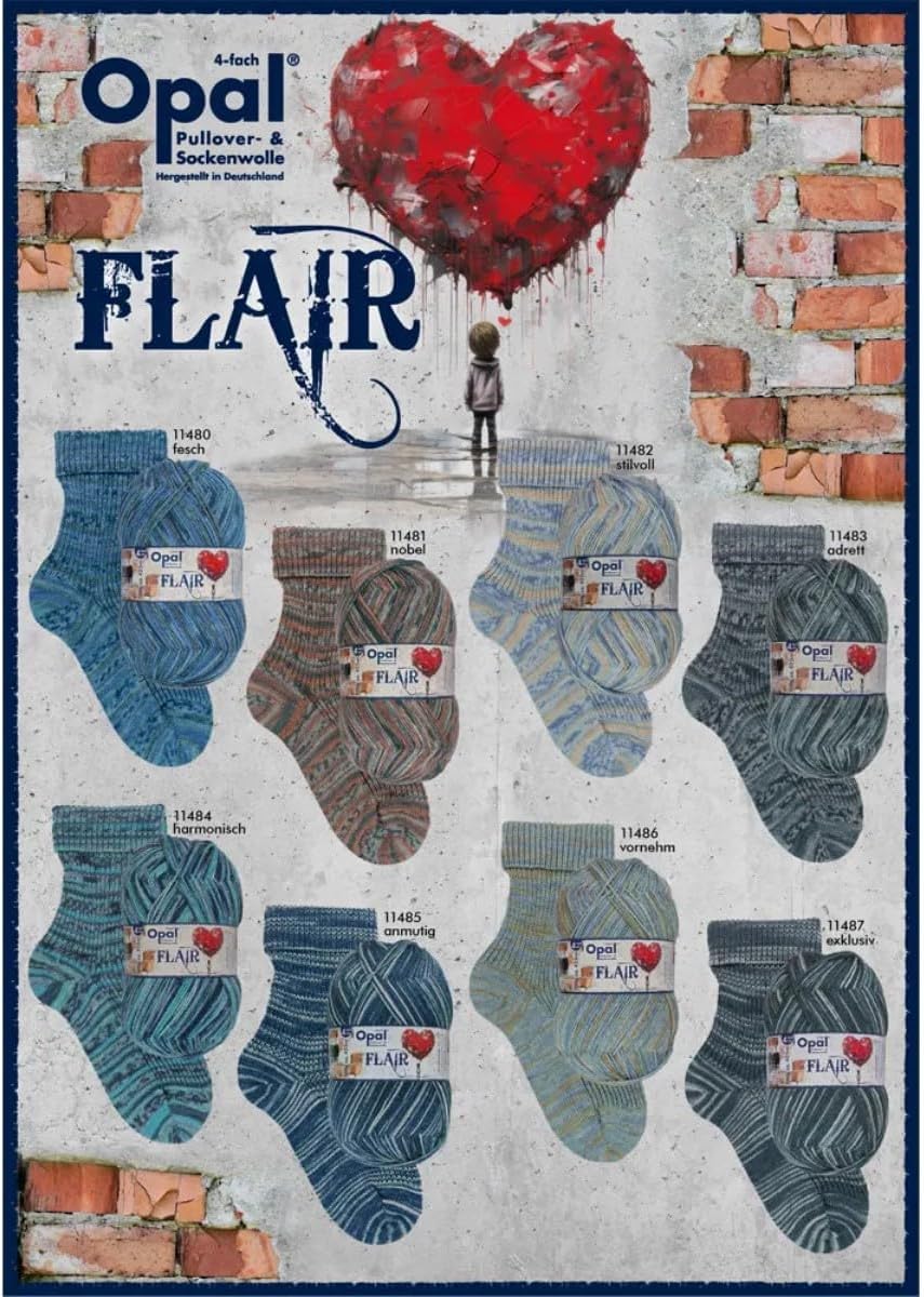 Opal 4-Ply Sock Yarn, Flair Collection, 100 g / 460 Yards