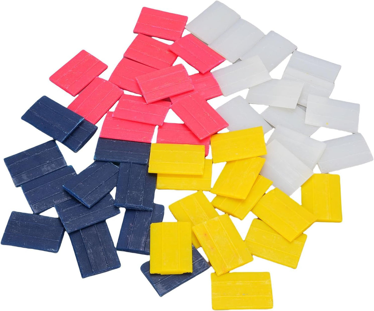 Tailors Chalk, Wax Fabric Marker 50 Sheets 4 Colors Washable for