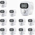 SET OF 12 White Digital Finger Counters | White Tasbih/Dhikr Counters