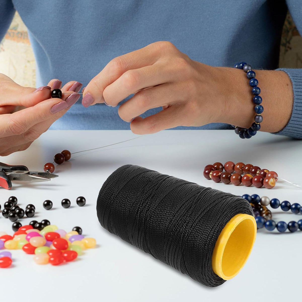 Black Nylon Repair Thread for Hand Sewing Shoes Sofas Bags and Books