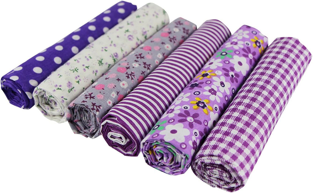 UOOOM 6pcs 50 x 50cm Patchwork Cotton Fabric DIY Handmade Sewing