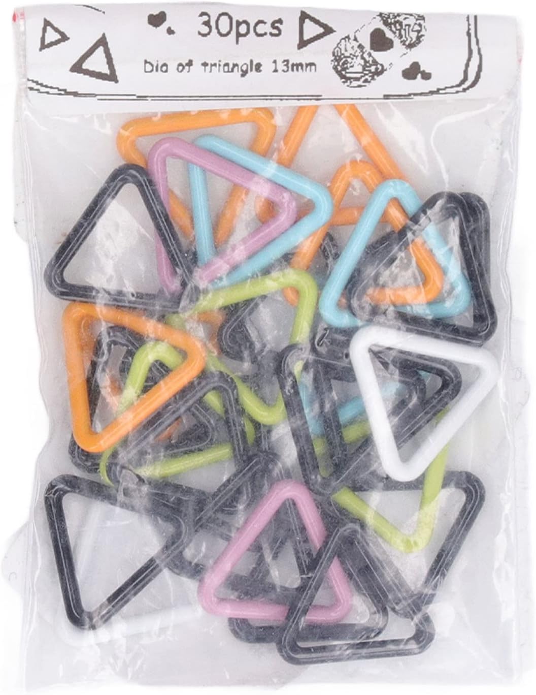 Geometric Stitch Markers, Metal Crochet Knitting Locking Clips Bright