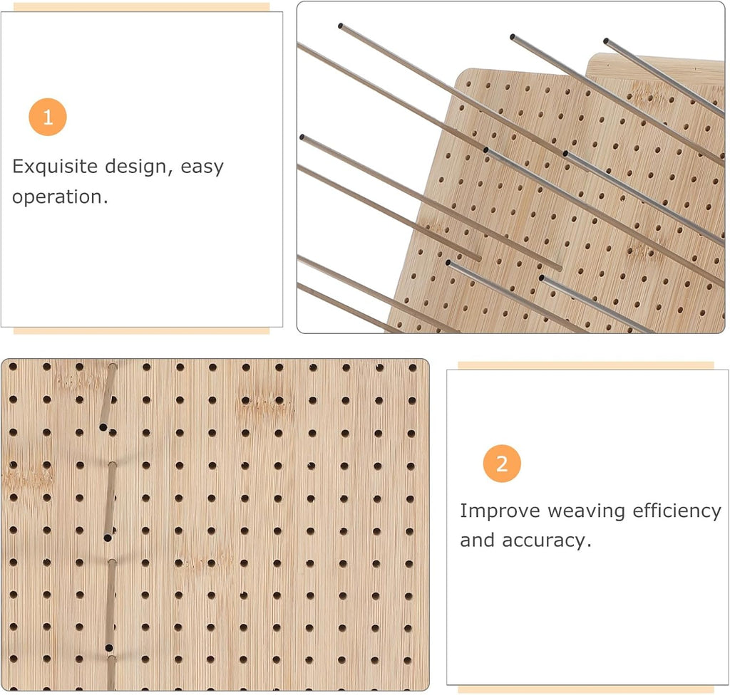 VINTORKY 1 Set Crochet Blocking Board with 20 Pins - Wooden Pinning