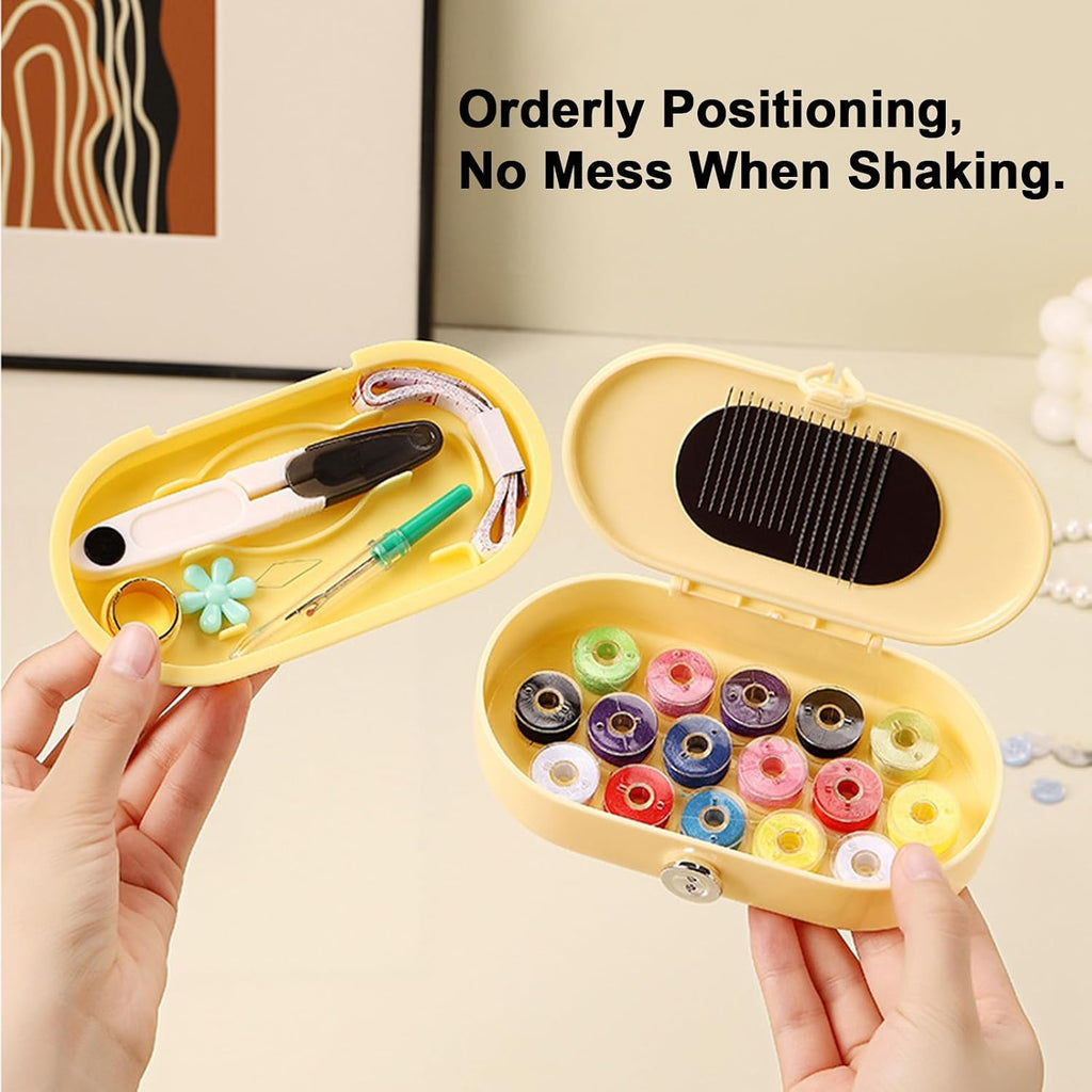 Portable Sewing Kit for Emergency Repair, Travel Sewing Kit Box with