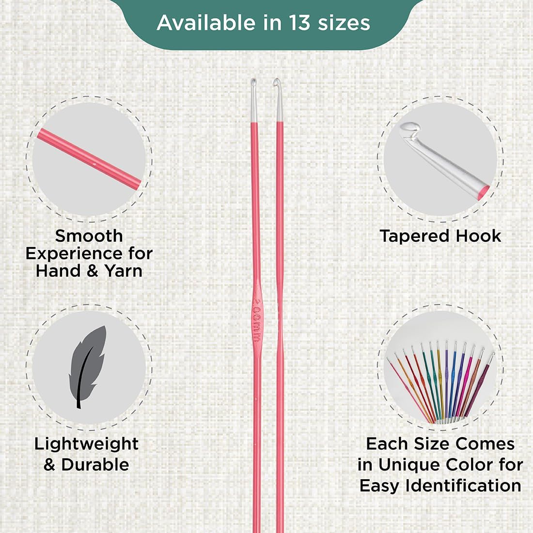 KnitPro Zing Single-Ended Crochet Hook | 2mm