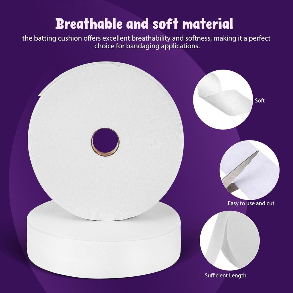 2 Rolls Nonwoven Batting Roll for Quilting Crafting and Sewing