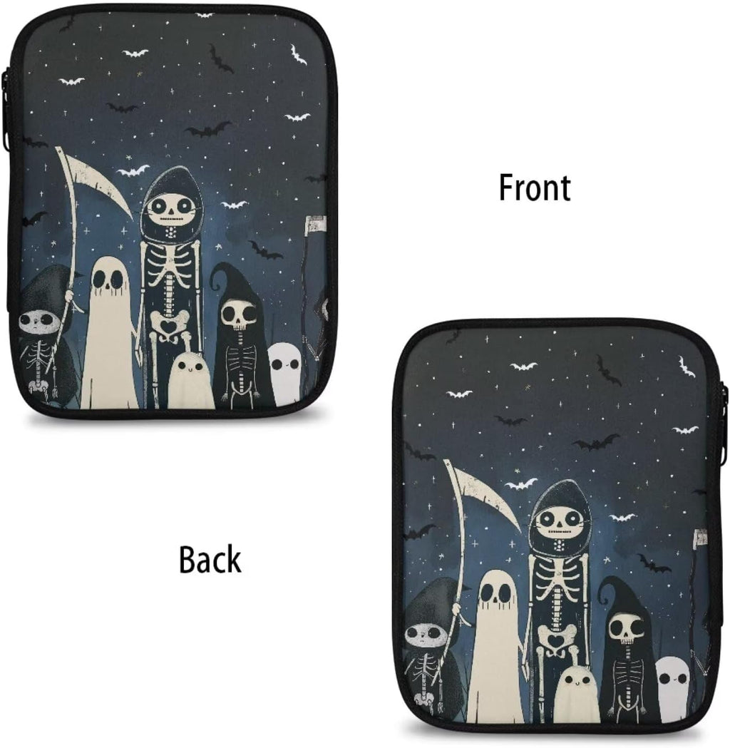 Hechitok Ghost Skeleton Empty Crochet Hook Case Portable Travel