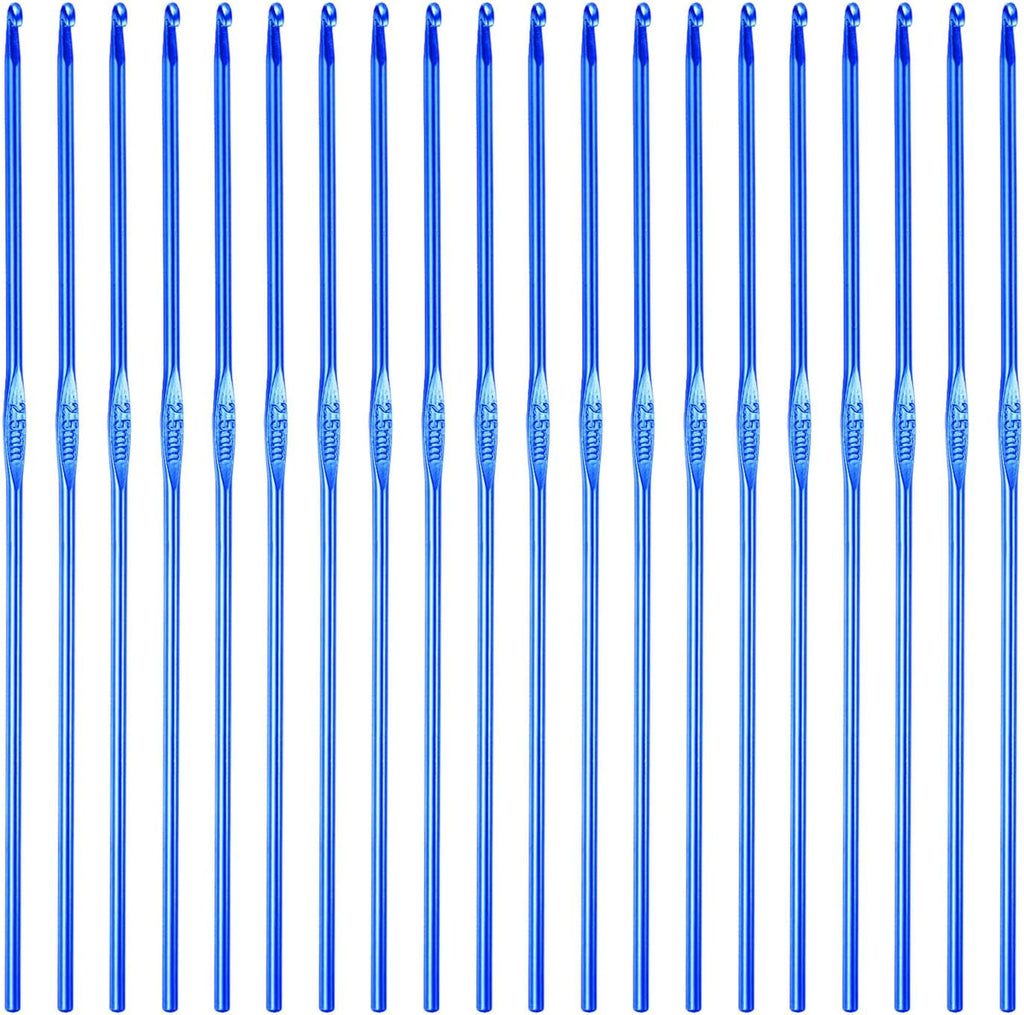uxcell 20Pcs Aluminum Crochet Hook 2.5mm Knitting Needles for DIY