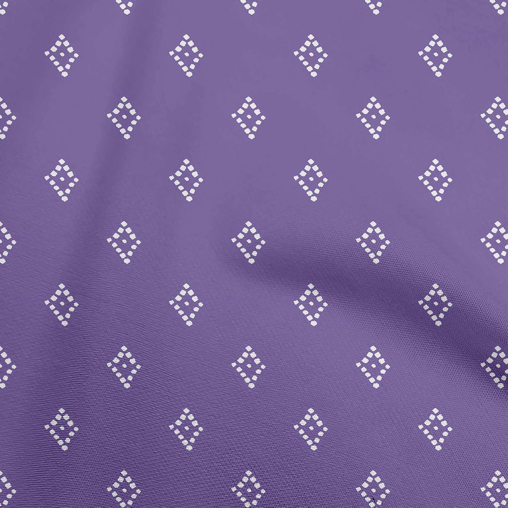 oneOone Cotton Poplin Purple Fabric Asian Batik Floral Quilting