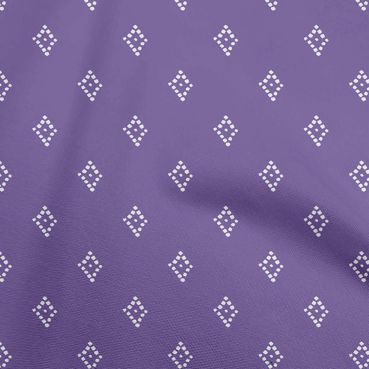 oneOone Cotton Poplin Purple Fabric Asian Batik Floral Quilting