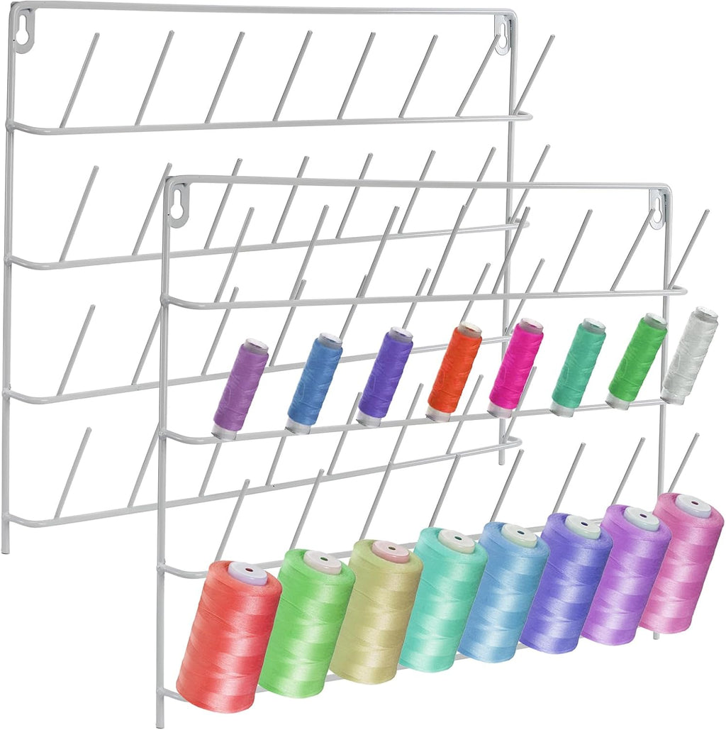 Tosnail 2 Pack 32 Spools Metal Thread Holder, Large Thread Racks, Wall