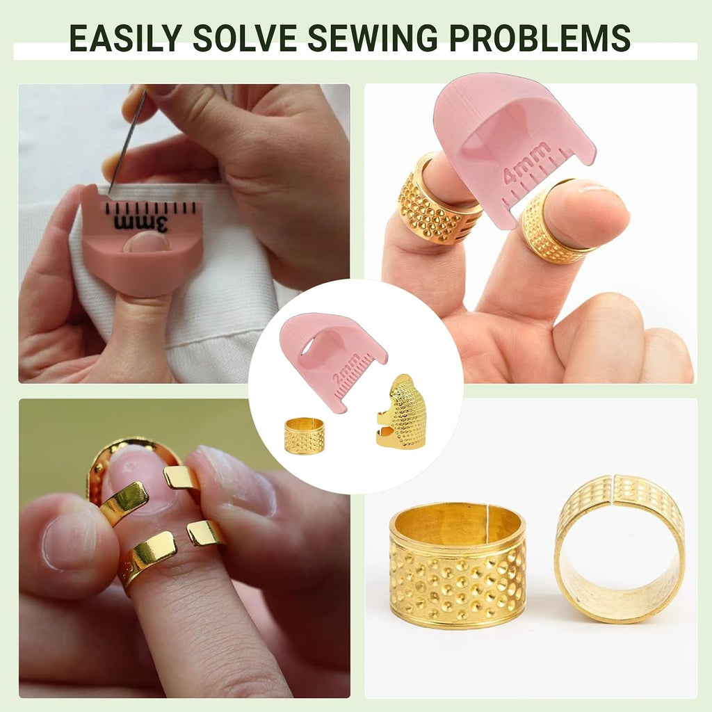 Sewing Needle Gauge Measuring Tool,5pcs Edge Stitch Lock and Sewing