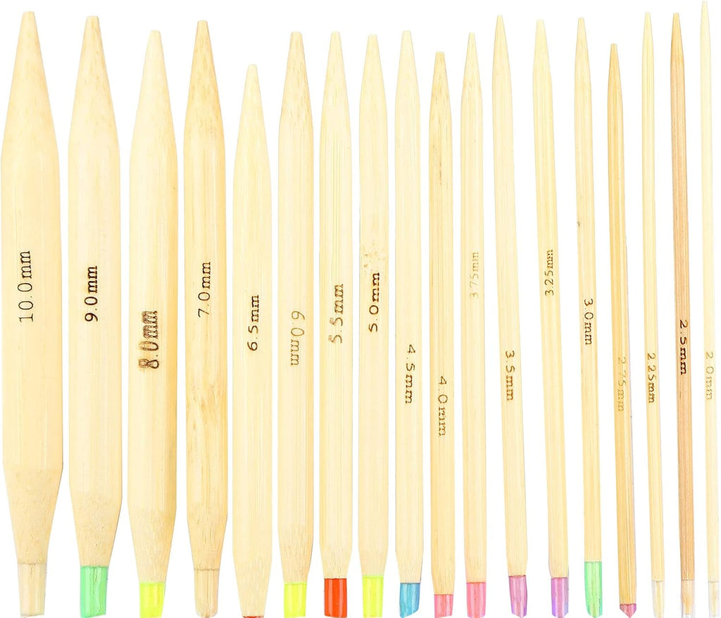 18PCS Circular Knitting Needles Set, Double Pointed Knitting Needles