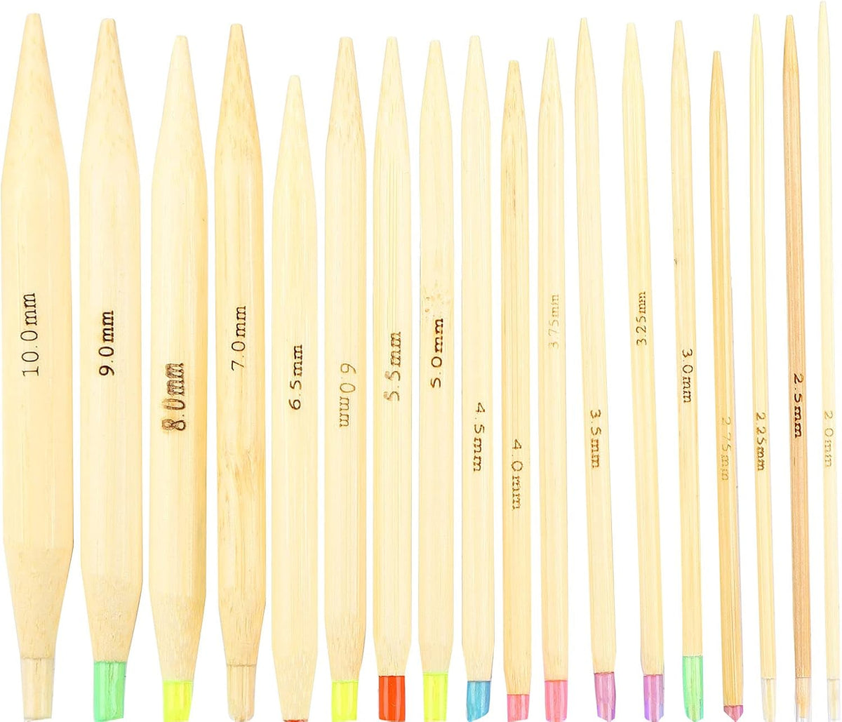 18PCS Circular Knitting Needles Set, Double Pointed Knitting Needles