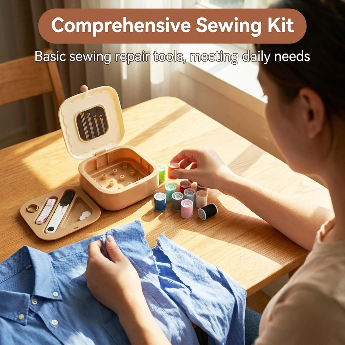 Sewing Kit for Adults and Beginners, 41 Pcs Needle and Thread Set