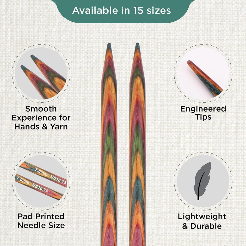 KnitPro Symfonie Single Pointed Needles 16" (40cm) | 7.00mm