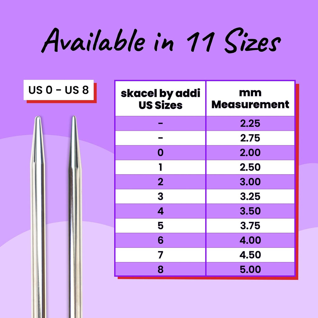 skacel by addi FlexiFlips Double Pointed Needles, 8 in (20 cm), 2mm