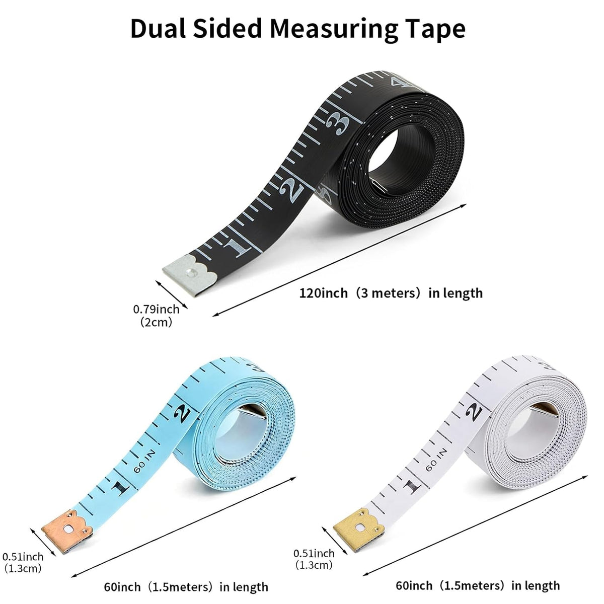 4 Pack Soft Tape Measure Body Measuring Tape, 120inch and 60inch Soft