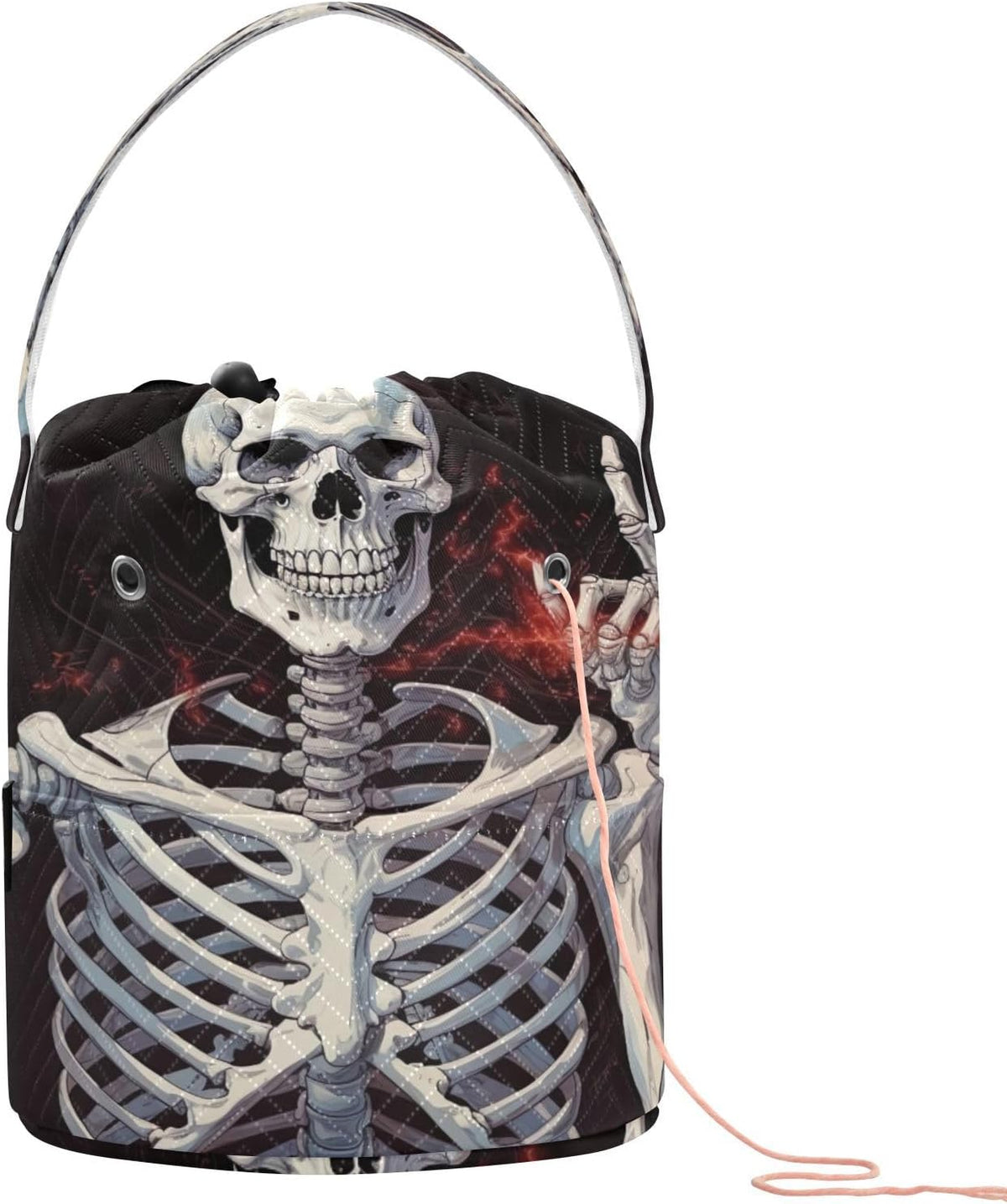 YETTASBIN Skeleton Yarn Storage Bag, Large Crochet Knitting Bag