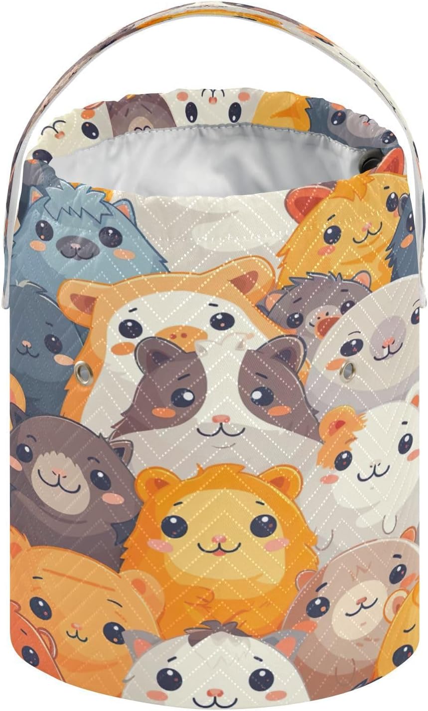 YETTASBIN Cartoon Guinea Pig Yarn Storage Bag, Large Crochet Knitting