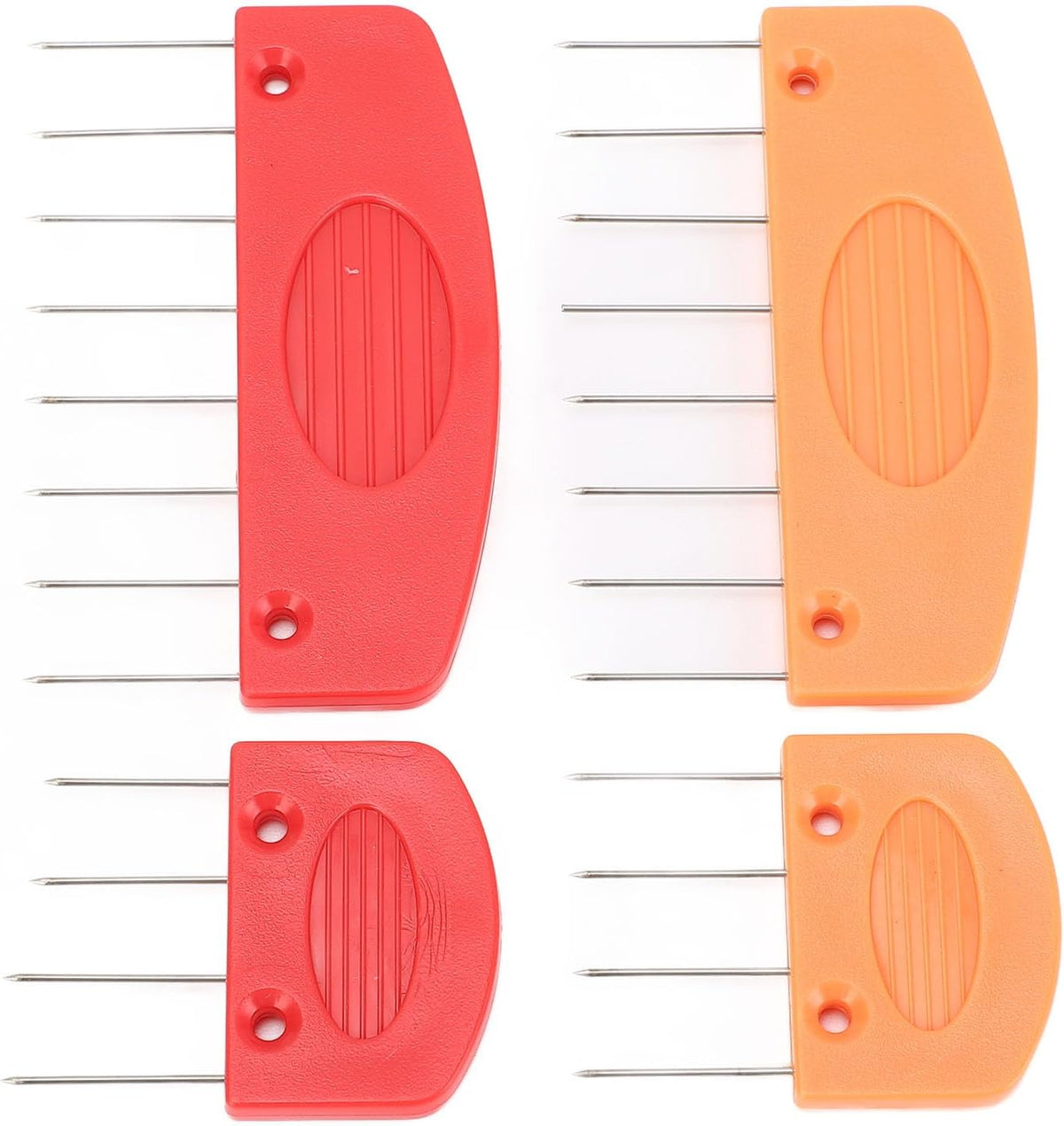 20PCS Steel Knit Blocking Combs Kit with Clear Storage Box Plastic