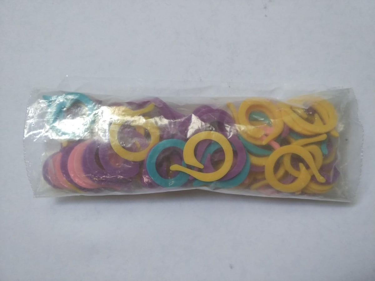 100pcs Mix Color Plastic Knitting Tools Craft Crochet Locking Stitch
